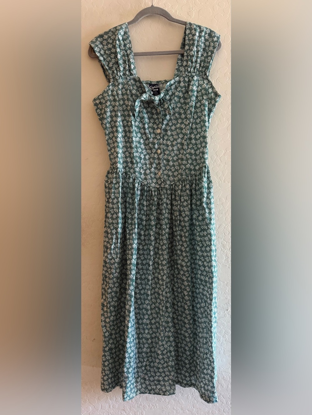 Chandni, medium, 100% cotton floral print sundress with tie-front bodice